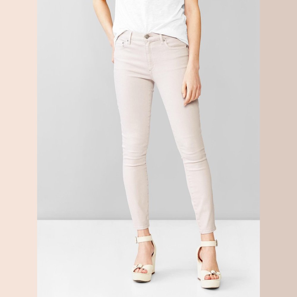 GAP 1969 Soft Pink Resolution True Skinny Pant, Size 31R